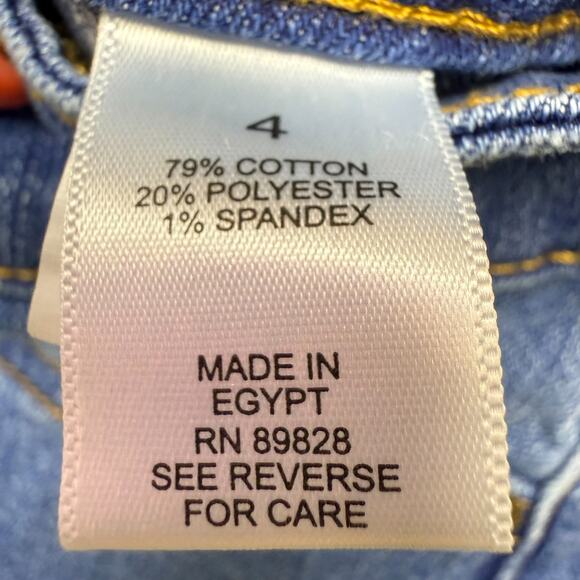 QVC LOGO by Lori Goldstein Regular Wide-Leg Crop Womens 4 Blue Medium Wash NWOT - Picture 4 of 7